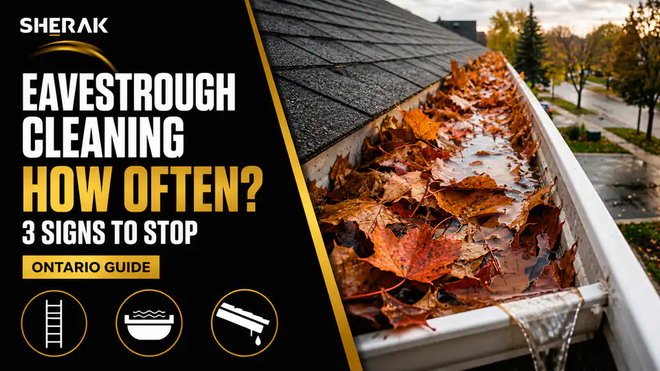 Watch: Eavestrough Cleaning in Ontario: How Often, and 3 Times to Stop